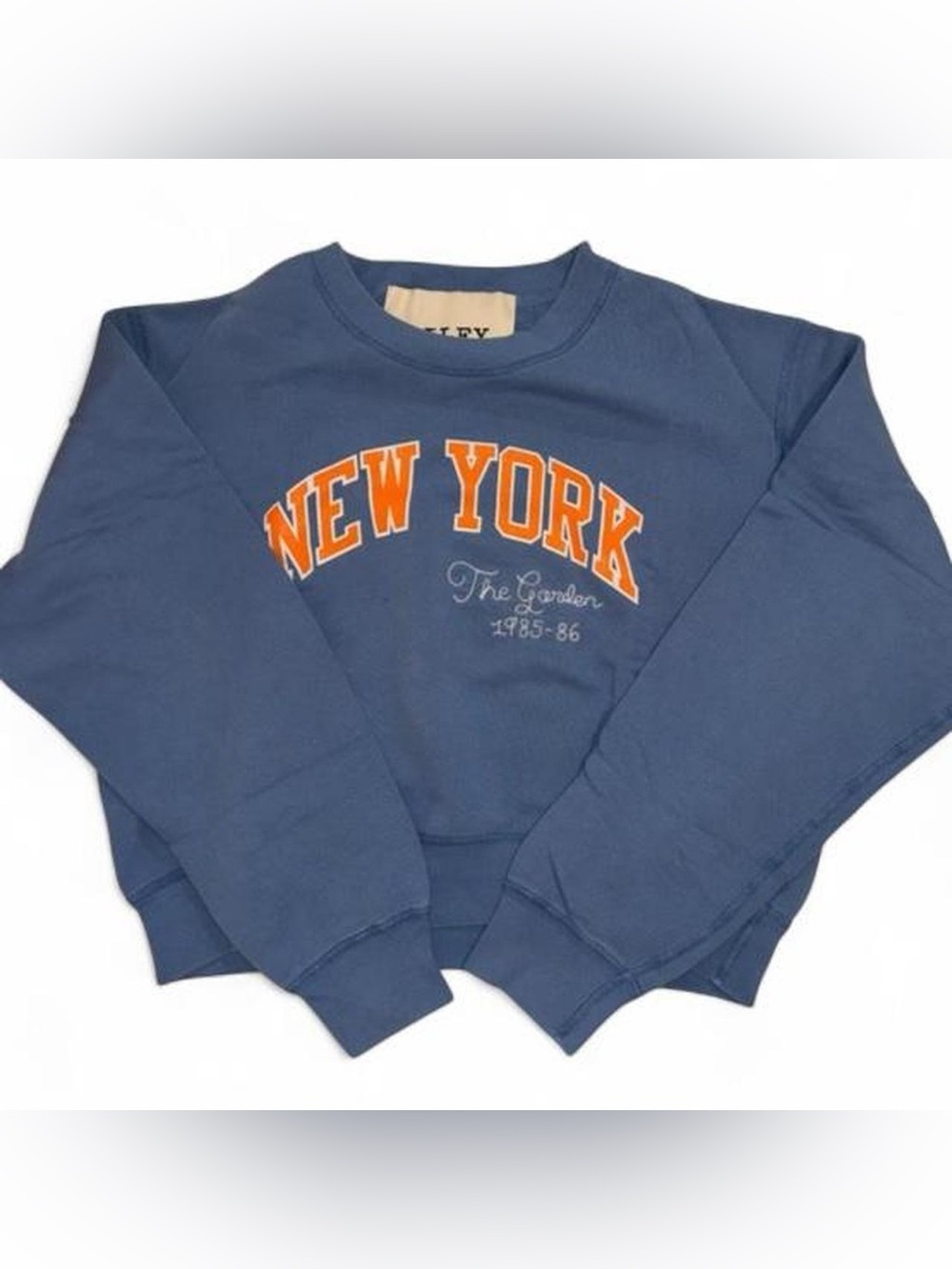 Riley 1880 New York Knicks Madison Square Garden blue crewneck sweatshirt